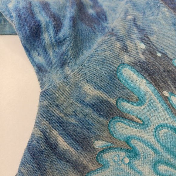 Walt Disney Magic Kingdom Splash Mountain S T Shirt Blue Tie Dye Mickey Donald - Picture 15 of 15